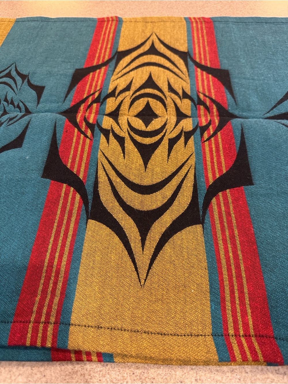 24 x 70” native home Runner for table or bed .Salish  sunset Simone Diamond